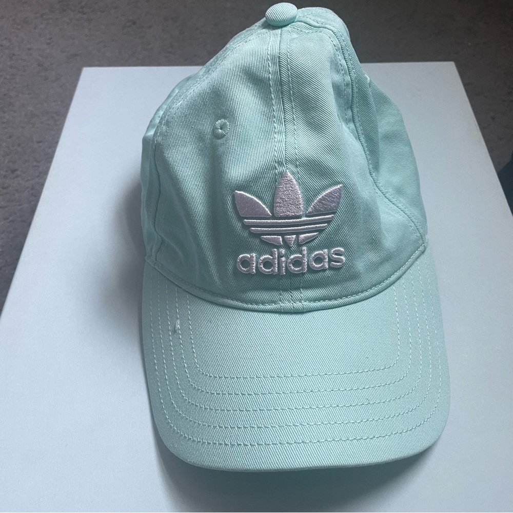 Adidas Originals Trefoil Logo Adjustable Cap in Green